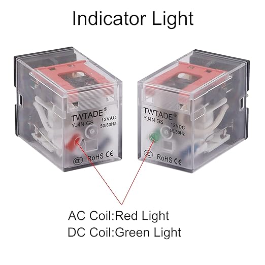 TWTADE AC 110V/120V Relay 5A Electromagnetic Power Coil Relay 14 Pins 4PDT - Image 3
