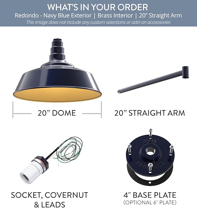Steel Lighting Co. Large Outdoor Barn Light |Garage Light Fixture | Made in - Image 8
