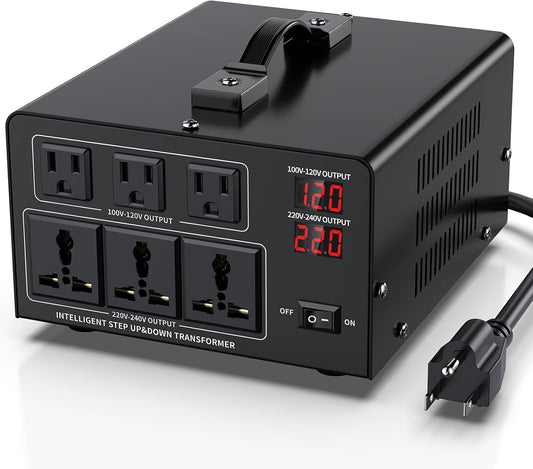 3000W Voltage Converter Transformer Step Up 110V/120V to220V/240V or Step Down