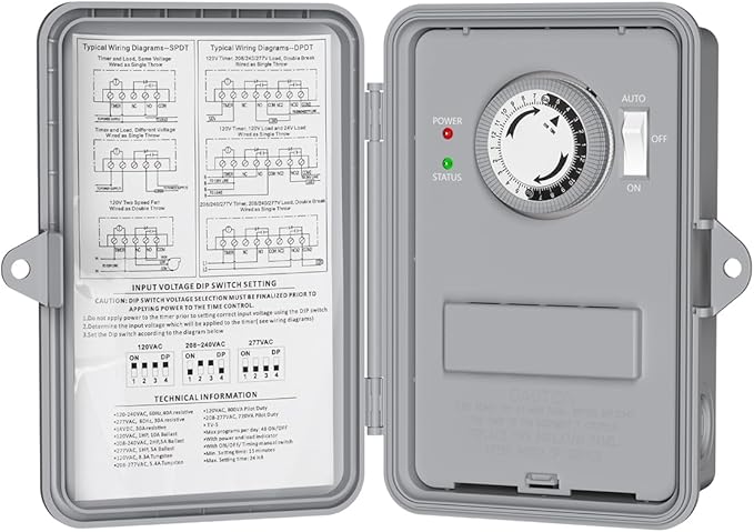 BN-LINK Pool Pump Timer, Outdoor Mechanical Timer Box, Heavy Duty 24 Hour by BN-LINK