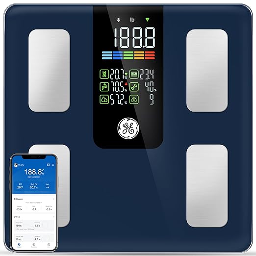 GE Smart Scale for Body Weight, Muscle Mass, Digital Bathroom Scales 500lbs by GEAppliances