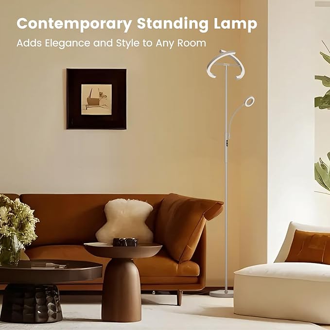 SIBRILLE 2-in-1 Dimmable Floor Lamp - Image 8