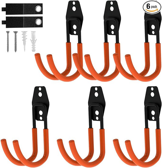CRXCRC Garage Hooks, 6 Pack Large Round Wall Hooks by CRXCRC