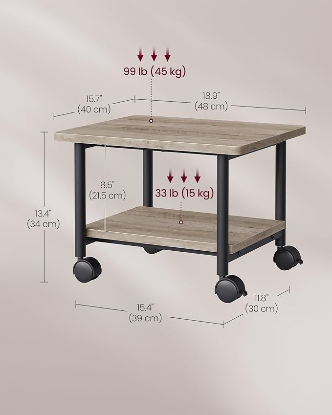 VASAGLE Heavy-Duty Printer Stand - Image 6