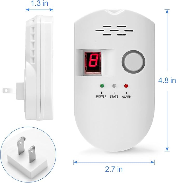 Natural Gas Detector, Plug-in Propane Gas Detector - Image 5