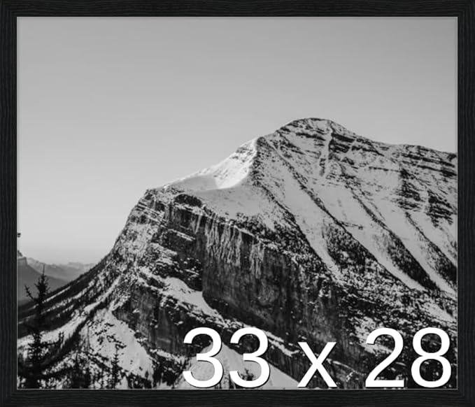 Frame It Easy 33 x 28 Black Grain Wood Frame by FrameItEasy