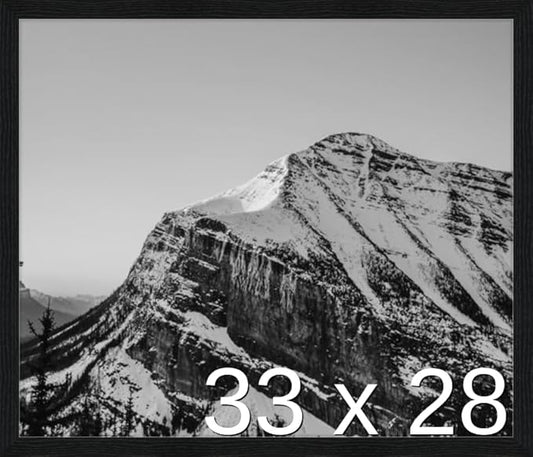 Frame It Easy 33 x 28 Black Grain Wood Frame by FrameItEasy