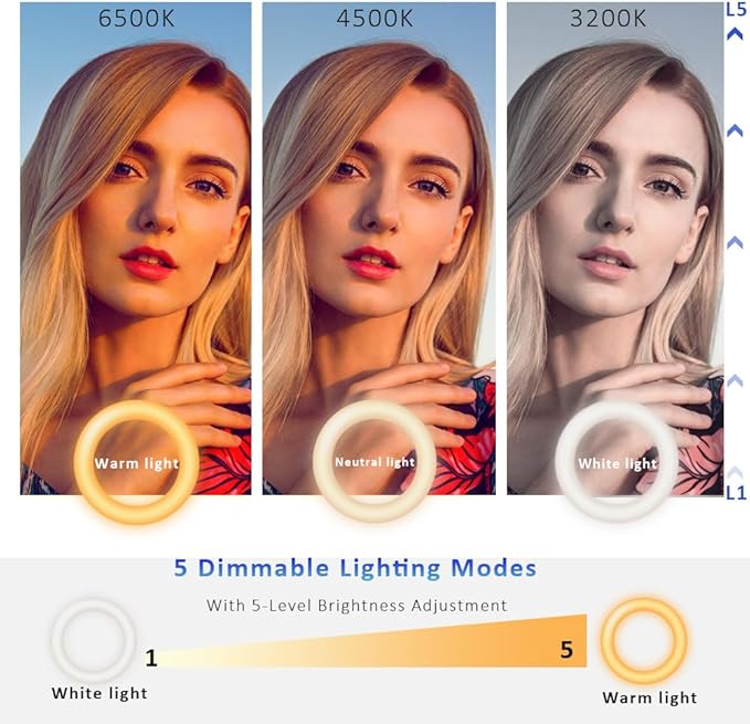 Cyezcor Video Conference Lighting Kit， Clip on Light Reading Lights， Ring Light - Image 6