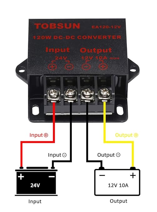 DC 24V to 12V 10A Step Down Converter, 120W 10A Power Buck Voltage Regulator - Image 5