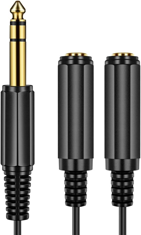 ICESPRING 1/4" 6.35mm Stereo Plug/Male to Dual 1/4" 6.35mm Jack/Female Splitter - Image 4