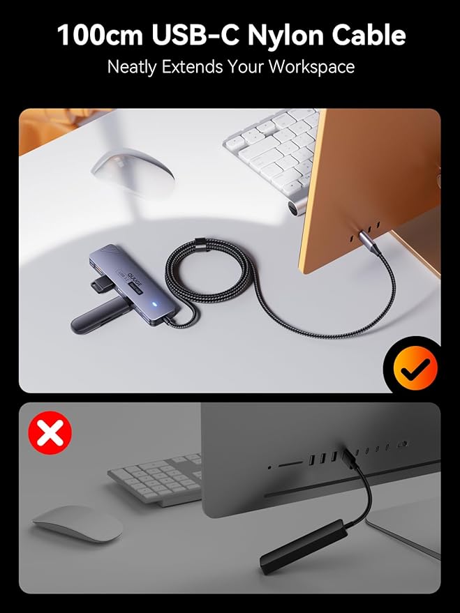 USB C Hub 10Gbps, QUUGE 5-in-1 USB Splitter - Image 5