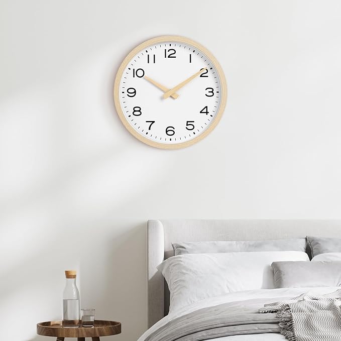AKCISOT Wall Clock 14 Inch, Boho Large Wall Clocks Battery Operated Non Ticking - Image 9