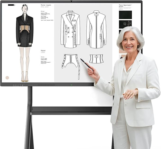 QIXZOCV 75" Smart Board for Business, Large Interactive Whiteboard by QIXZOCV