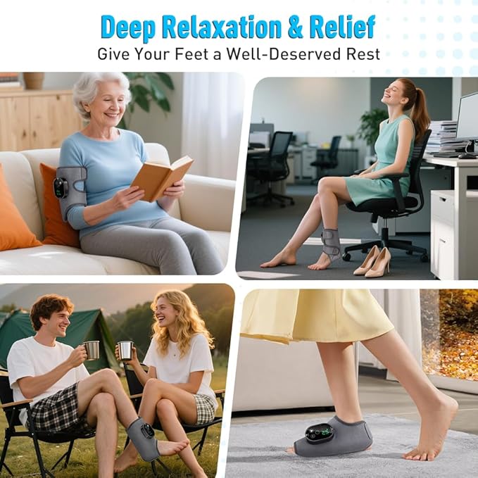 Foot and Ankle Massager for Pain Relief, Ankle Heating Pad Foot Renew Triple - Image 7