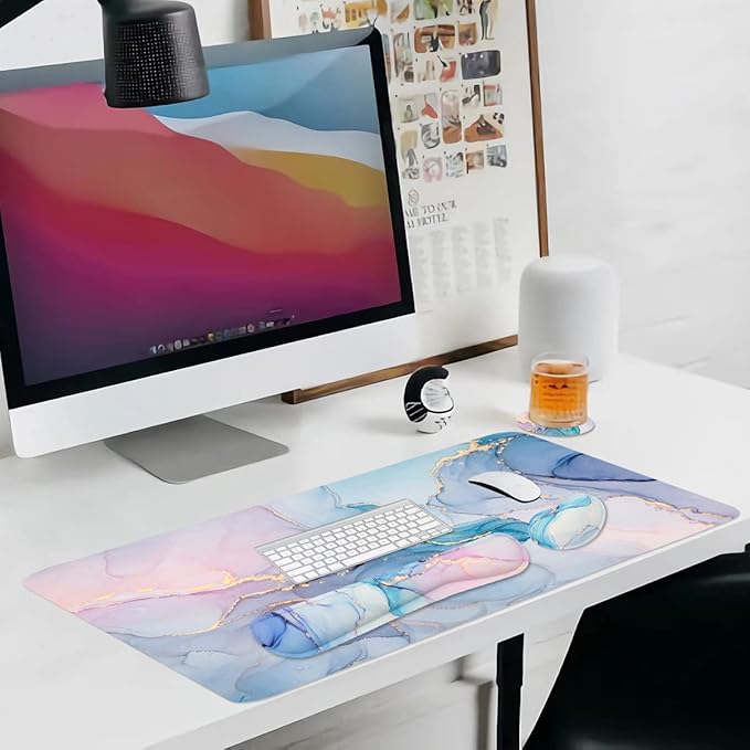 4-in-1 Large Gaming Mouse Pad, Keyboard Wrist Rest Pad & Wrist Support Mousepad - Image 7