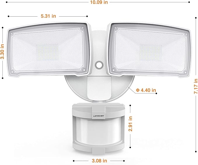 LEPOWER 30W LED Security Lights Motion Sensor Outdoor, IP65 Waterproof - Image 8