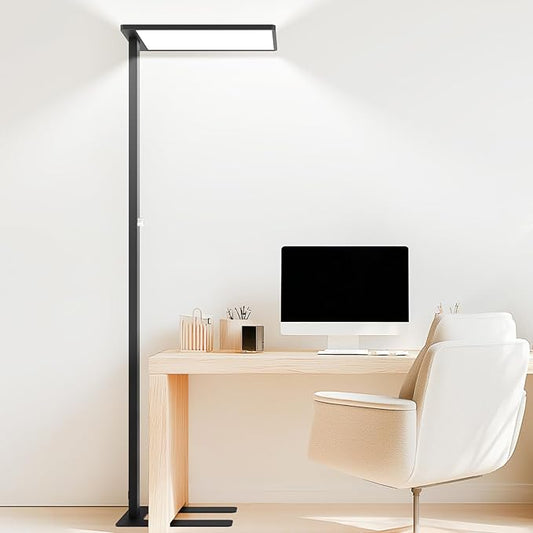 120W LED Floor Lamp, 76.8" Tall Reading Light, 10000LM Knob Dimming Standing by STERRENLED