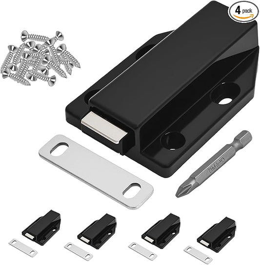 4 Pack Magnetic Push Latch ，Heavy Duty Magnetic Touch Latch，for Push to Open by Unknown