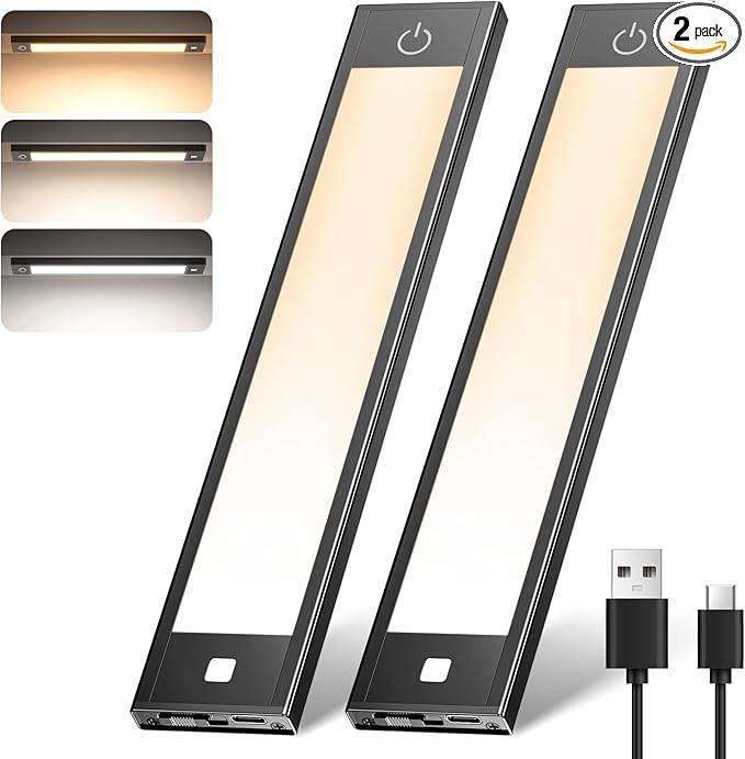 VST 72 LEDs Motion Sensor Lights Indoor 3 Color Temps, Dimmable Under Cabinet by VSTLighting