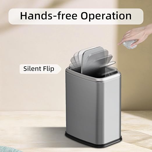 8L/2.1 Gal Small Bathroom Trash Can - Image 4