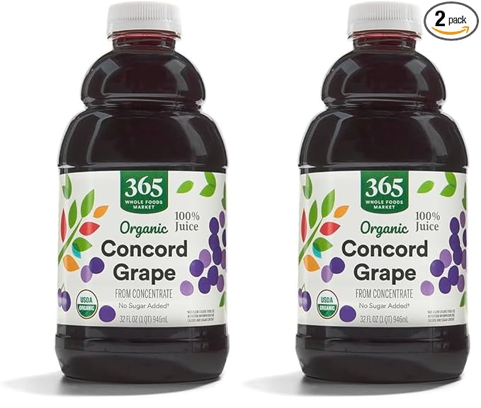 365 by Whole Foods Market, Organic 100% Concord Grape, 32 Fl Oz Bottle by WholeFoodsMarket
