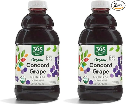 365 by Whole Foods Market, Organic 100% Concord Grape, 32 Fl Oz Bottle by WholeFoodsMarket