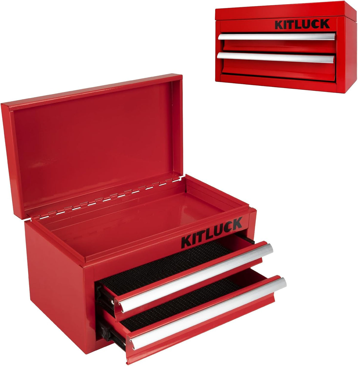 kitluck mini metal tool box, 2-drawer top chest, main product view