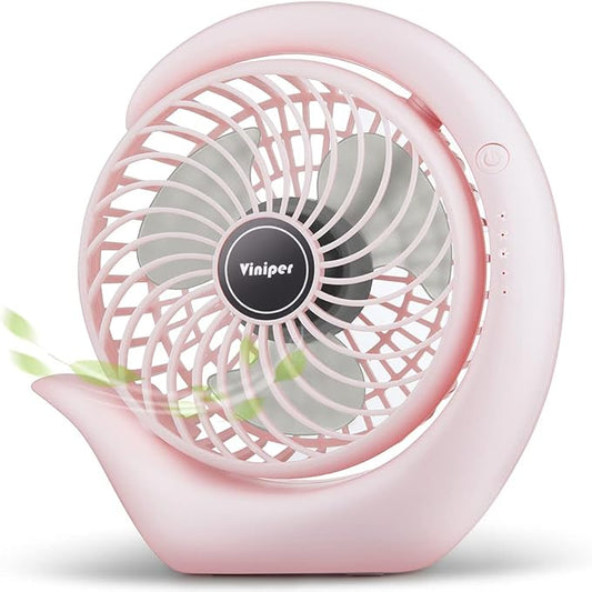 Viniper Battery Operated Fan, Usb Desk Fan : 180° Rotation and 3 Speeds by ViniperUSA