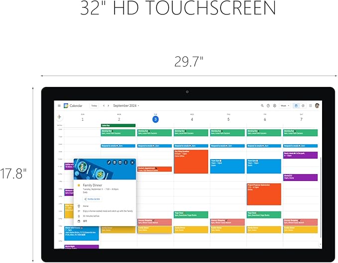 WOGO 32 inch Digital Calendar & Chore Chart, Touchscreen Interactive Monitor - Image 6