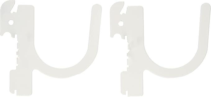 Wall Control 3in Reach U-Hook Accessory “U” Shaped Slotted Metal Pegboard Hook by Wall+Control