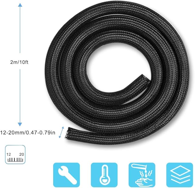 AGPTEK Cable Sleeve Cover, 10ft - Image 3
