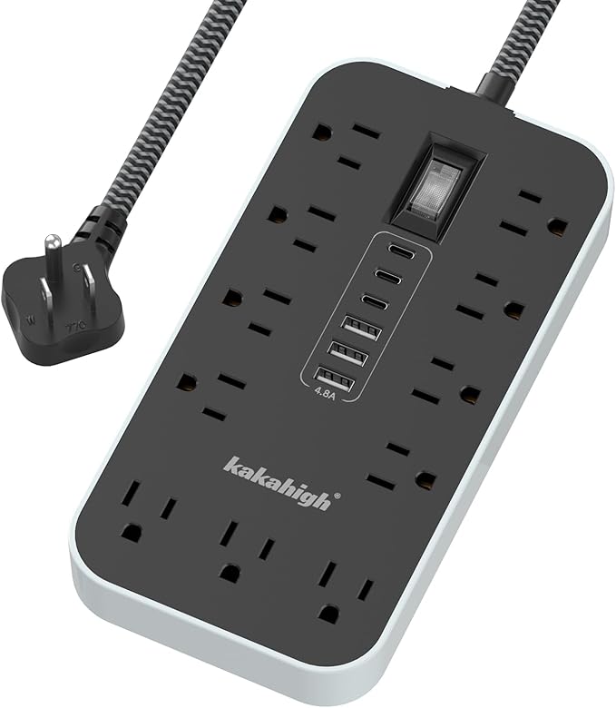 Extension Cord with USB Ports- 5 FT Power Strip with USB, 1625W Multi Outlet by YourBetterchoice