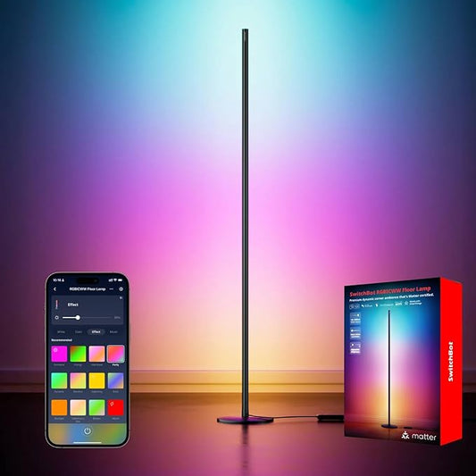 SwitchBot Smart RGBICWW Voice/APP Controlled Floor Lamp by SwitchBot