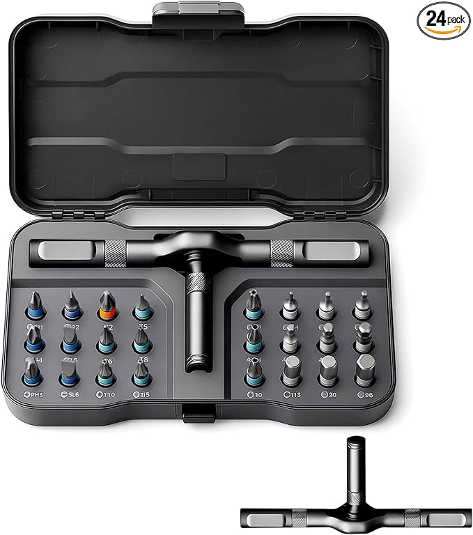 24 in 1 Magnetic Screwdriver Set, Upgrade DIY Ratchet Screwdriver Set by Unknown