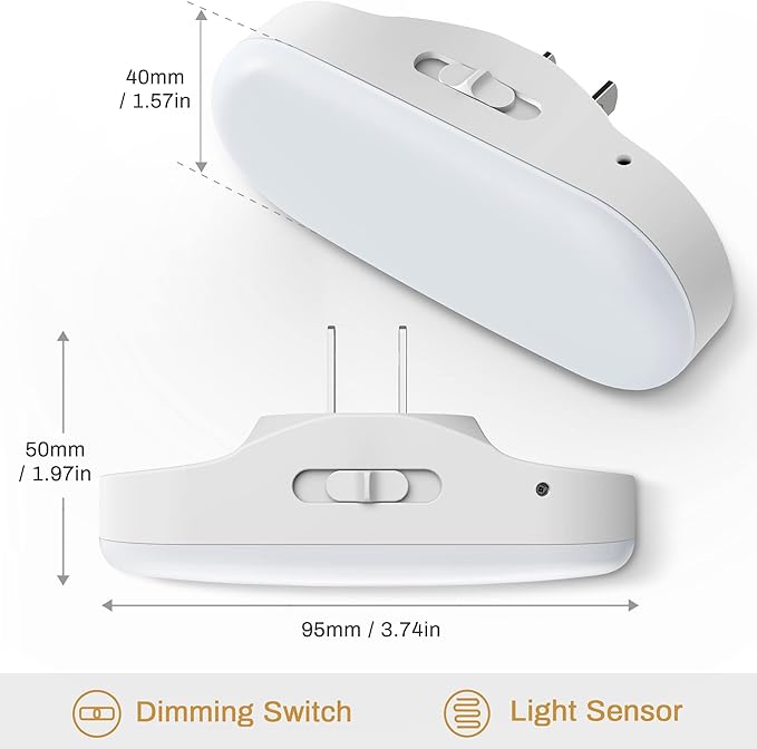 DORESshop Led Night Lights Plug into Wall Soft White, Compact Dimmable Night - Image 6