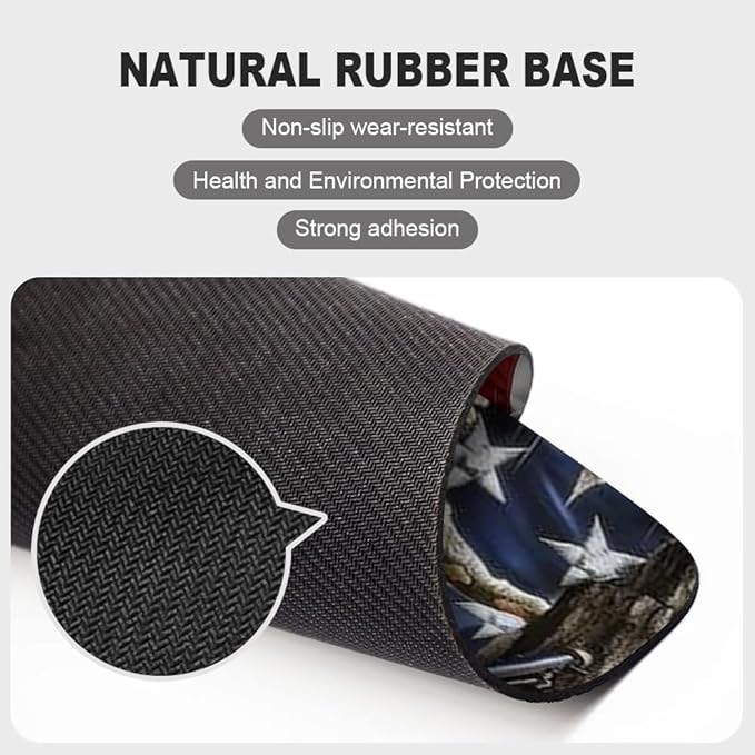 American Flag Eagle rip Oak camo Square Mouse pad, Waterproof, Anti Slip Rubber - Image 4