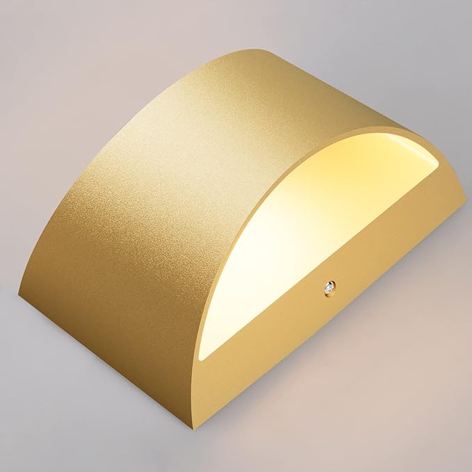 Aipsun Gold Wall Sconce Indoor Wall Lights Hardwired Set of 2 Up and Down Wall - Image 2