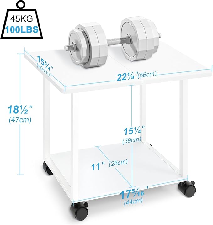 MARTY 22"x15.75" Large Under Desk Printer Stand - Image 5