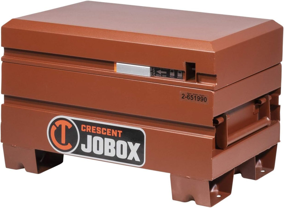 crescent jobox 30" site-vault heavy duty chest shown in use