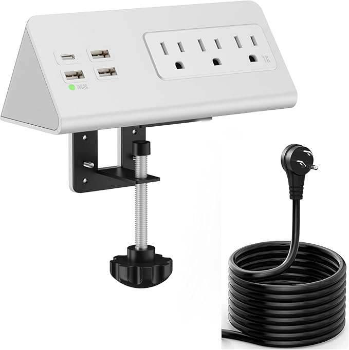 Upgraded Version Edge Mount Power Strip by QZUKOY