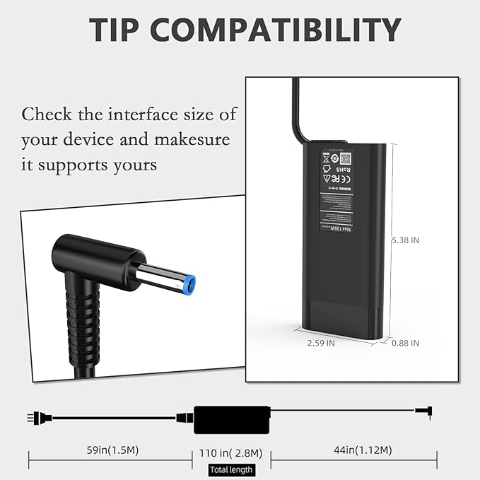 Ruilezyo 135W Laptop Charger Compatible - Image 3