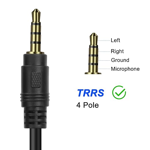 MEIRIYFA 3.5mm Headset Splitter Cable 1/8" 4-Pole/3-Rings TRRS 1 Female to 5 - Image 2