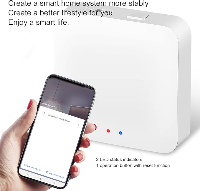 Mini Gateway, Gateway Smart Gateway Remote Control Micro USB Port Gateway Hub - Image 3