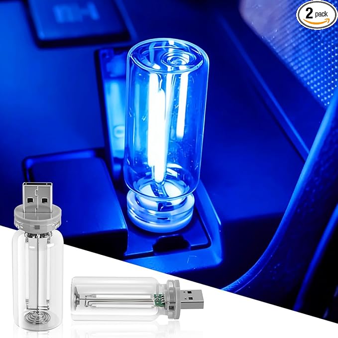 2PCS USB Car LED Interior Lights, Mini Ambient Lighting Accessories, Touch by HMCYCI