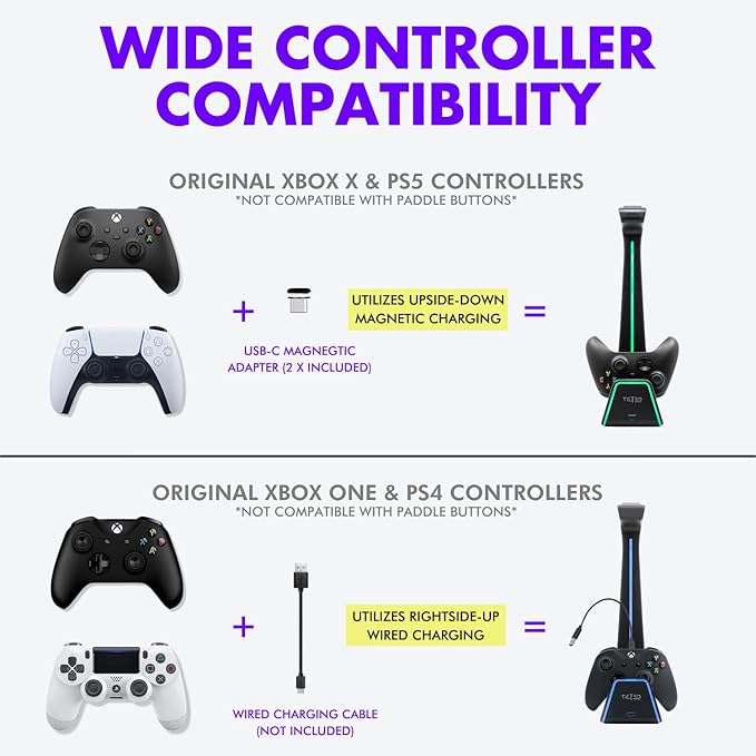 Tilted Nation Gaming Headset and Controller Stand | Premium PS5 Accessories - Image 5