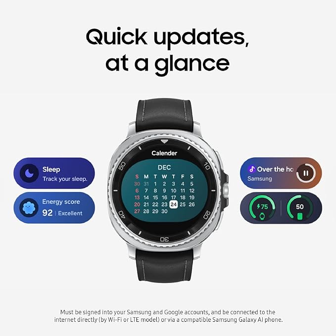 Samsung Galaxy Watch 8 Classic 46mm LTE Smartwatch, Cushion Design, Rotating - Image 5