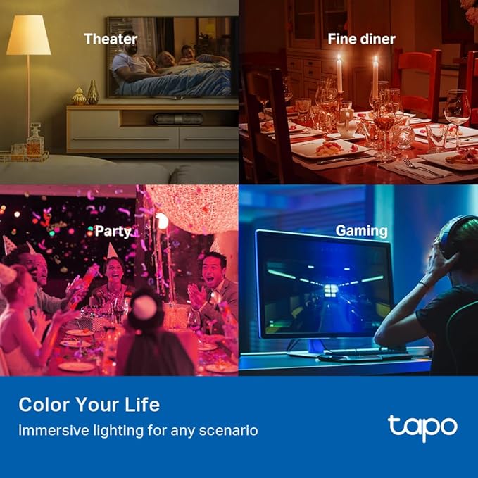 Tapo TP-Link Smart Light Bulbs, 16M Colors RGBW, Alexa Frustration-Free Setup - Image 2