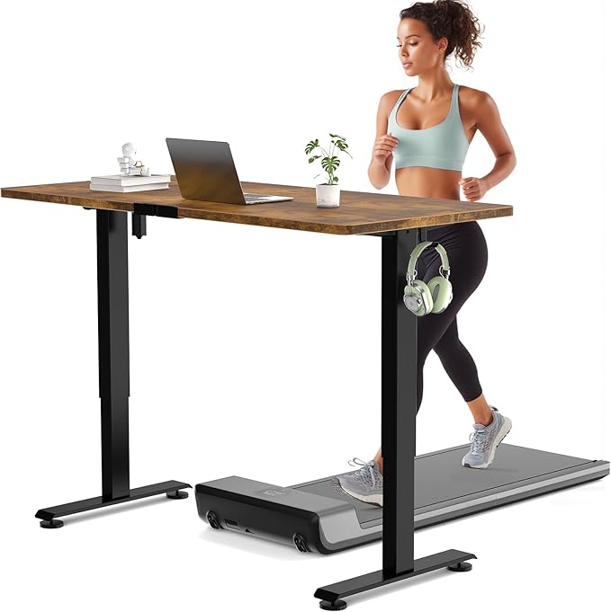 Veken 55 Inch Large Electric Standing Desk, Heights Adjustable, Sit to Stand Up by Veken