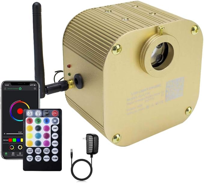 AZIMOM 16W Twinkle Fiber Optic Starlight Box Sound Activated RGBW Fiber Optic by AZIMOM