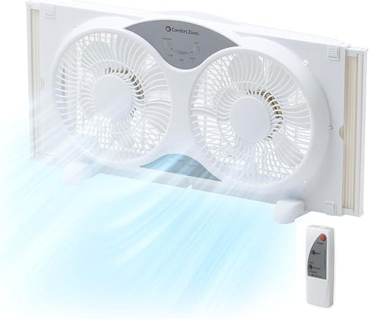 Comfort Zone Twin Window Fan by ComfortZone
